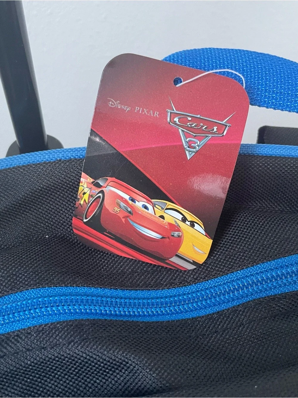 NEW Disney Pixar Cars Lightning McQueen Rolling Backpack Trolley Piston Cup Bag